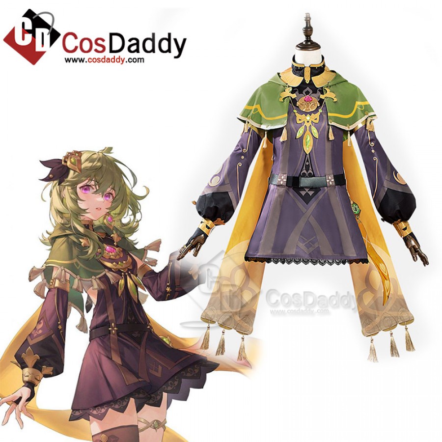 Genshin Impact Collei Cosplay Costume Gameplay NPC Dress Halloween